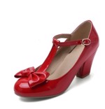 Mary Jane sko: Priscilla - røde
